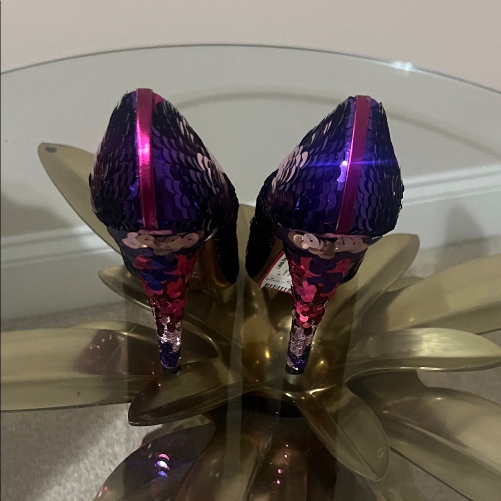 Miu Miu Sequin Pink and Purple Heels - Picture 4 of 9